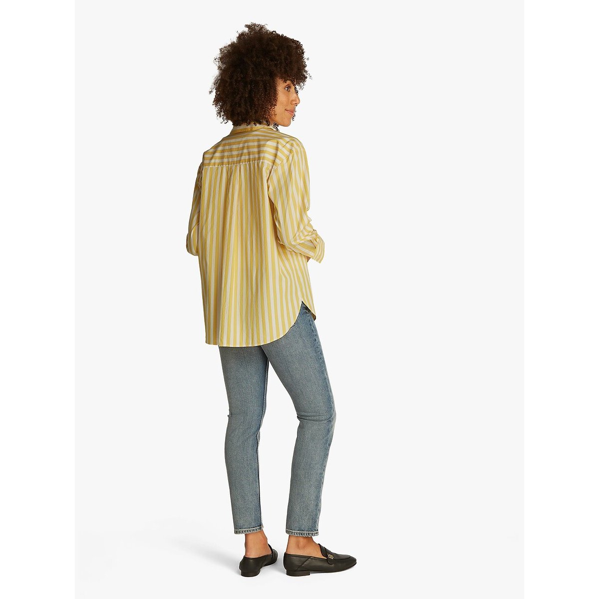 Striped Poplin Shirt yellow, TOMMY HILFIGER