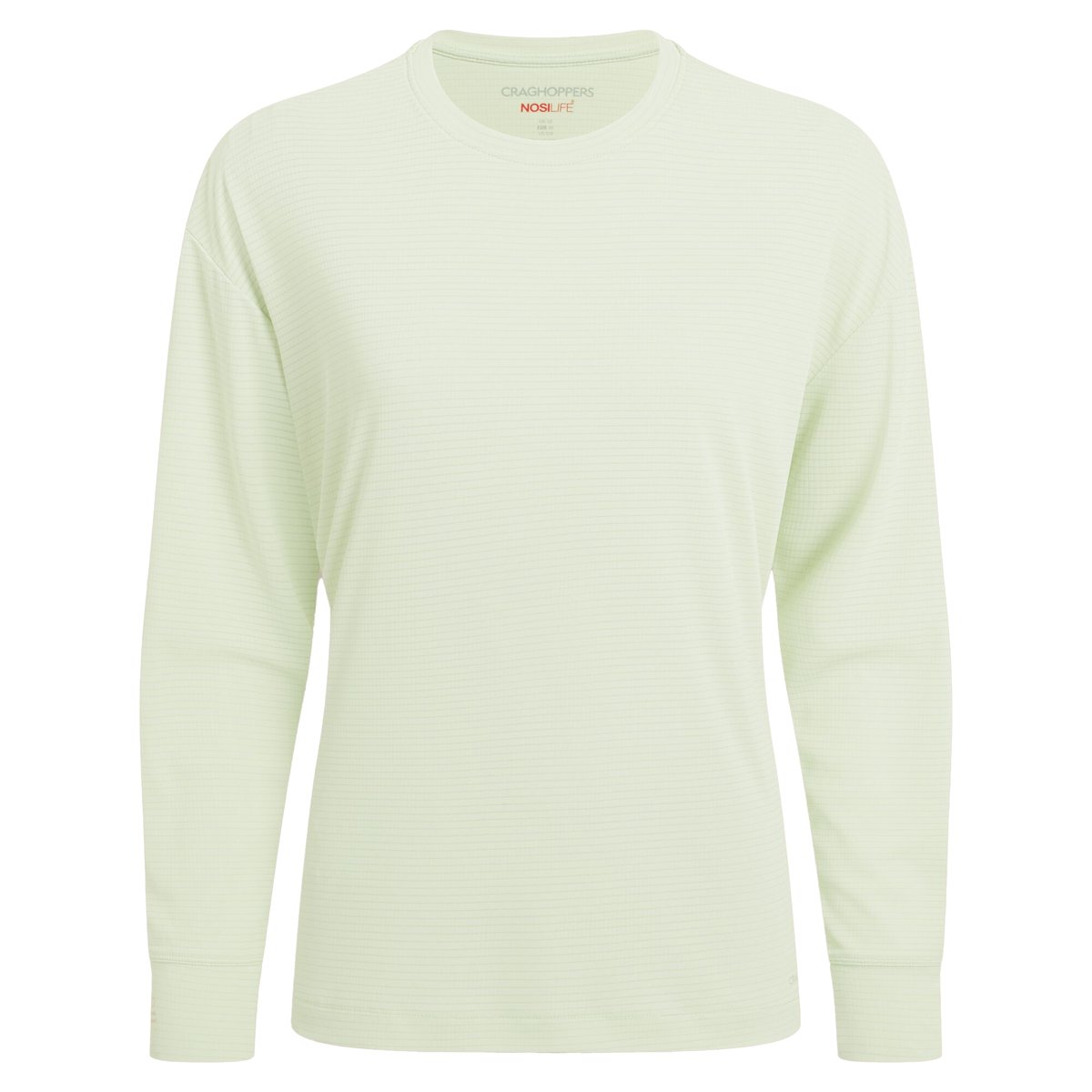 T-shirt manches longues motif/style quadrillage vert pâle, CRAGHOPPERS