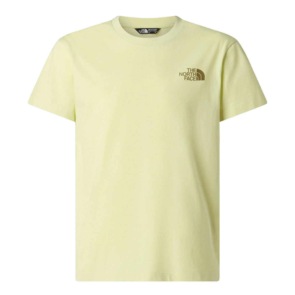 Short Sleeve T-Shirt with Print On Back yellow, THE NORTH FACE
