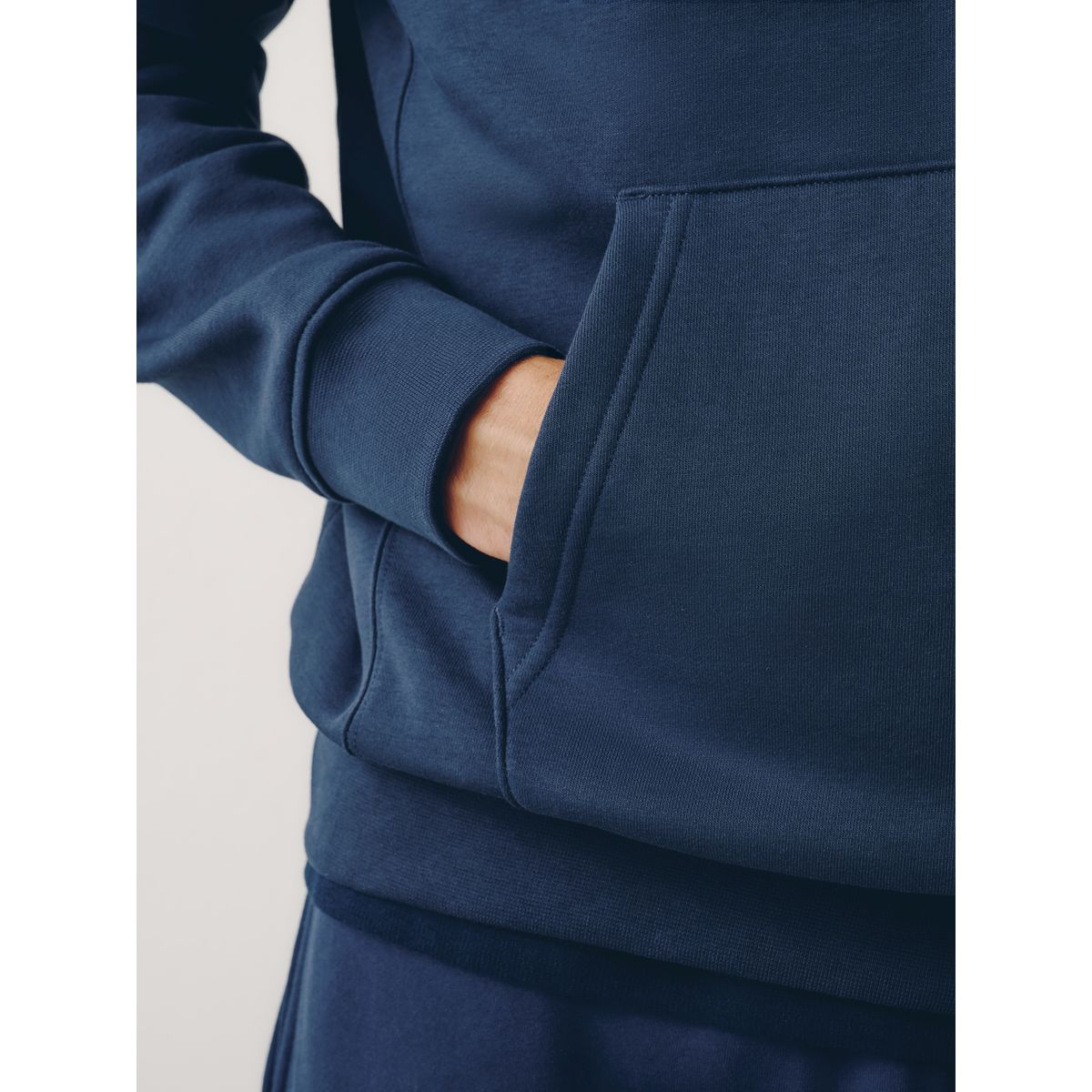 Sweat à capuche jersey épais bleu avio, NEXT