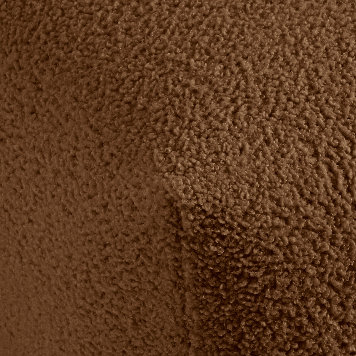 Puf, tejido de rizo grueso, L83 cm, Nuria chocolate, LA REDOUTE INTERIEURS