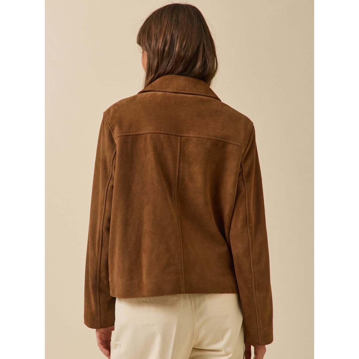 Veste cuir marron, CYRILLUS