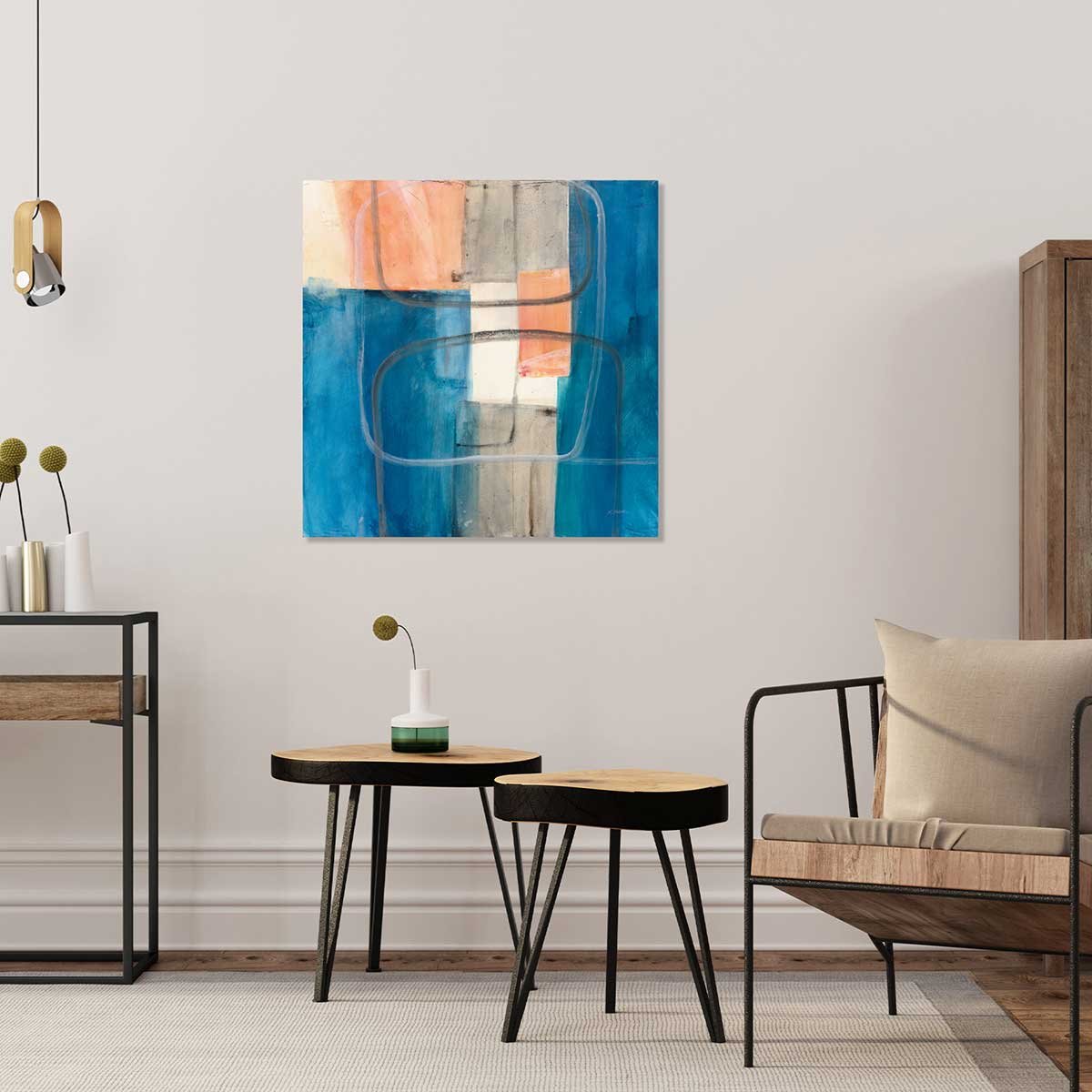 Tableau passage bleue tableau alu dibond, HEXOA