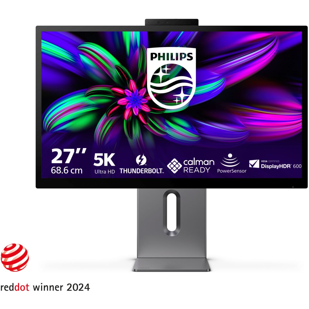 Ecran PC 5K Brillance 27E3U7903 27p IPS 5K HDR600 DCI P3 Thunderbolt4 RJ45 HDMI USB-C 96W KVM couleur unique, PHILIPS