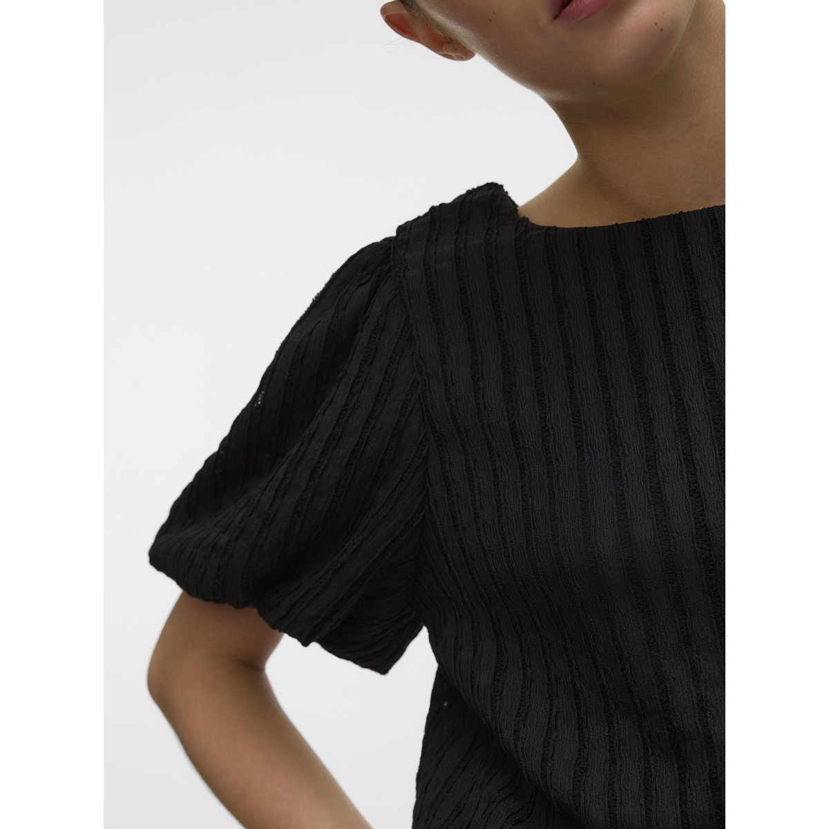 Top Plissé noire - black, VERO MODA