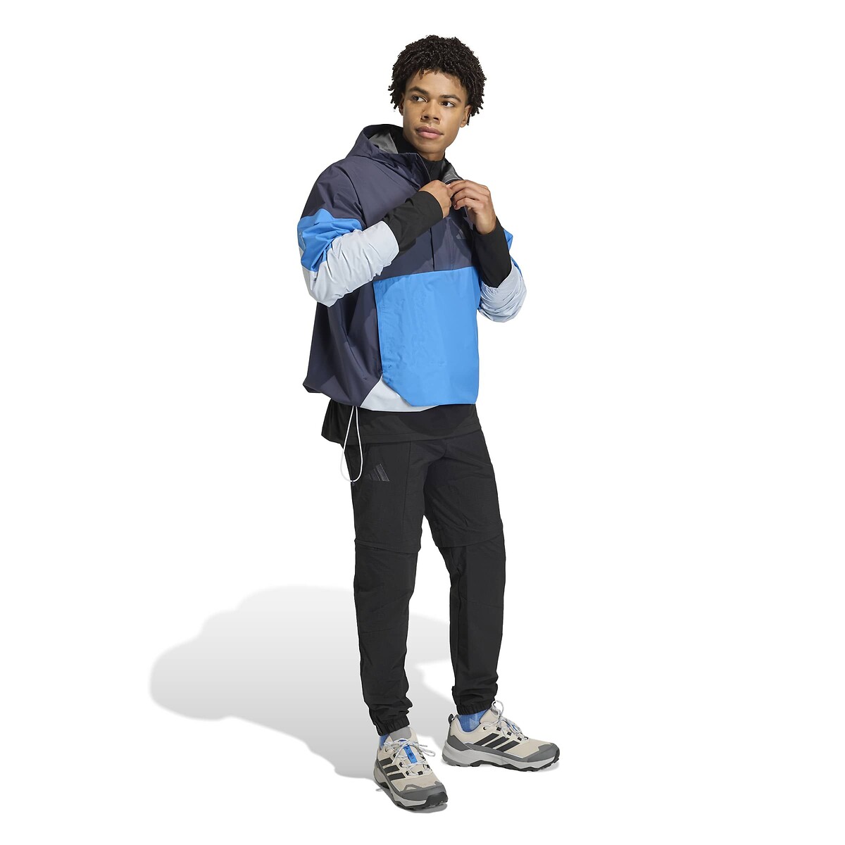 Giacca a vento Terrex Xploric a 2,5 strati blu, adidas Performance