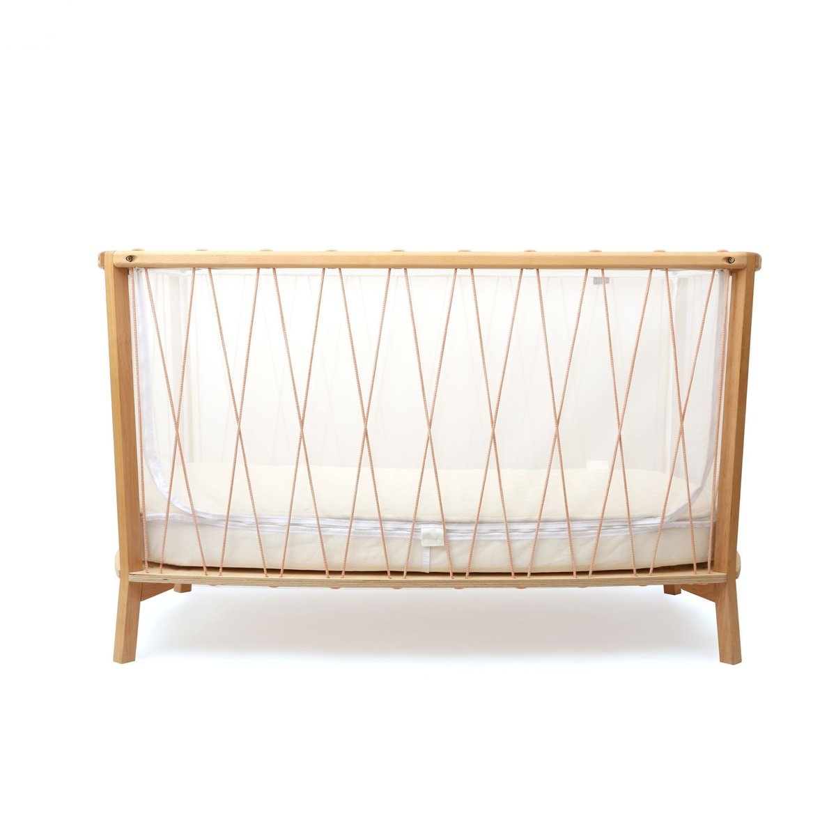 Pack lit bébé Kimi + matelas + alèse + drap rose, CHARLIE CRANE
