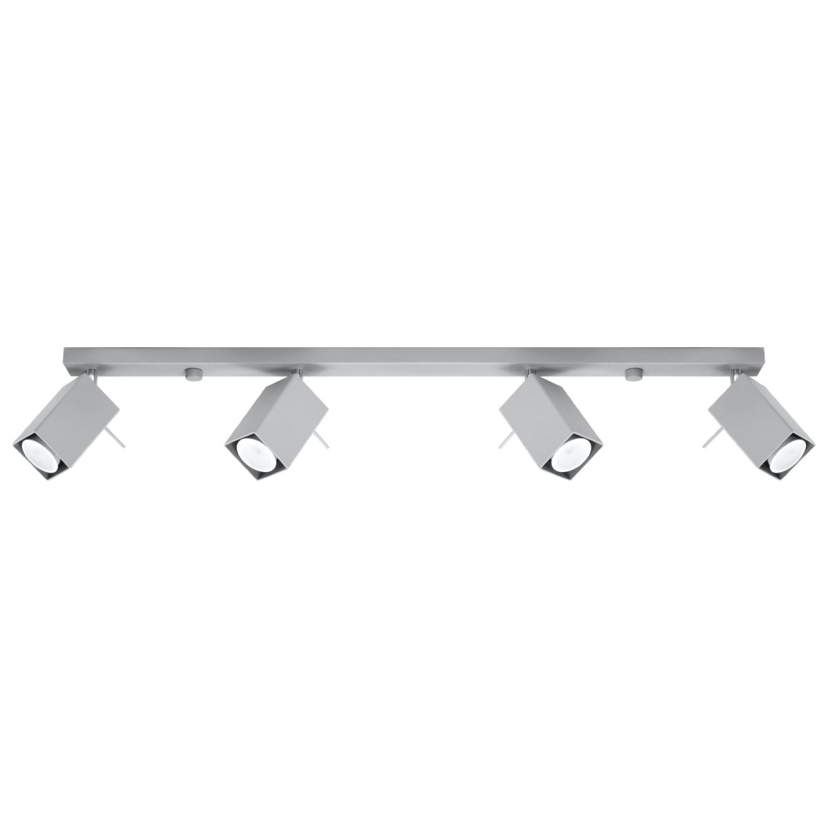Plafonnier Acier Gris GU10 4 Merida Line gris, EDEN