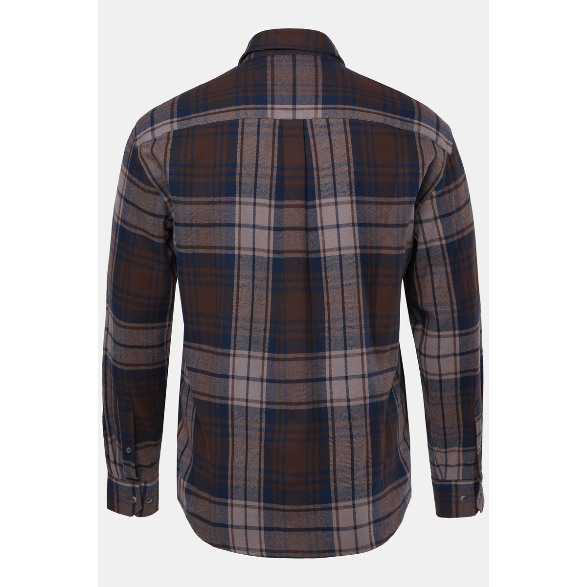 Chemise en flanelle à carreaux brun terre, JP1880
