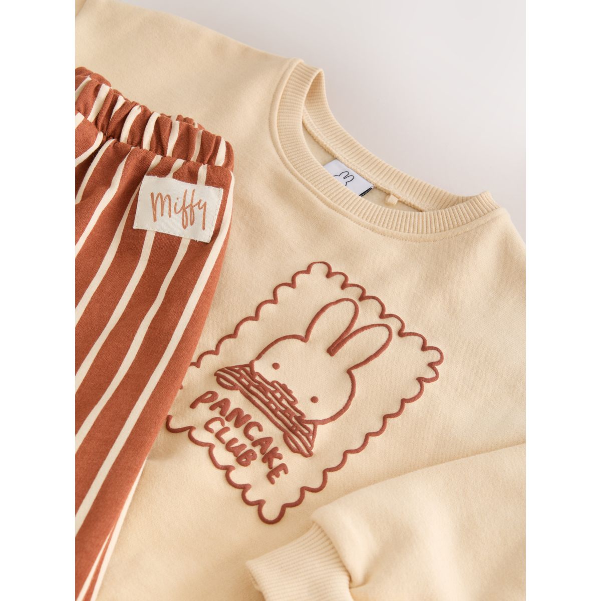 Ensemble sweat et pantalon large miffy rayures jaune clair, NEXT