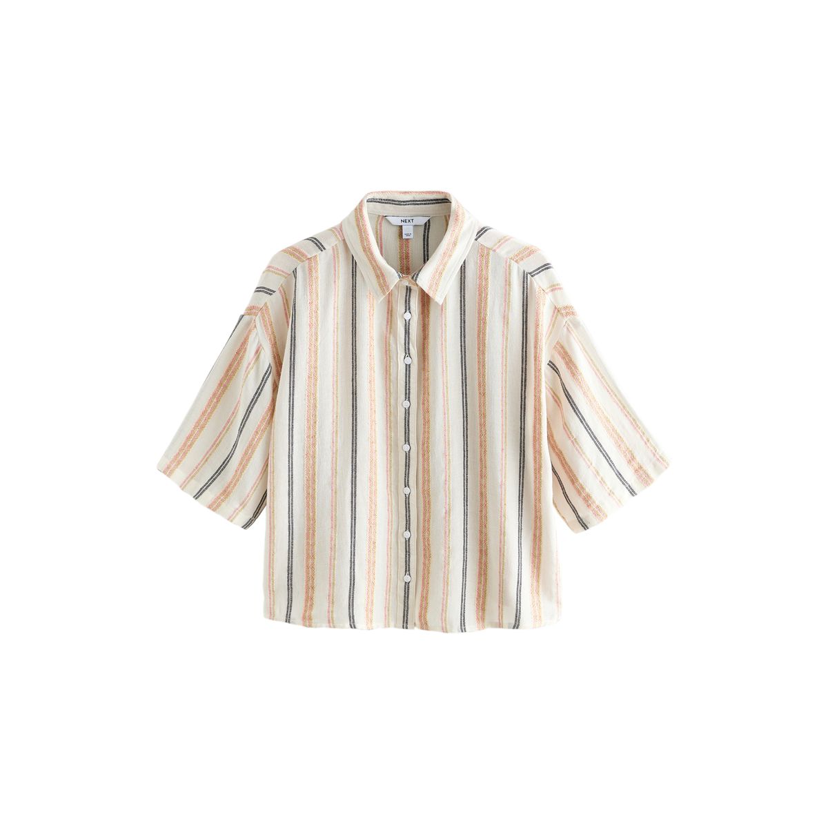 Chemise décontractée boutonnée pêche rose, NEXT