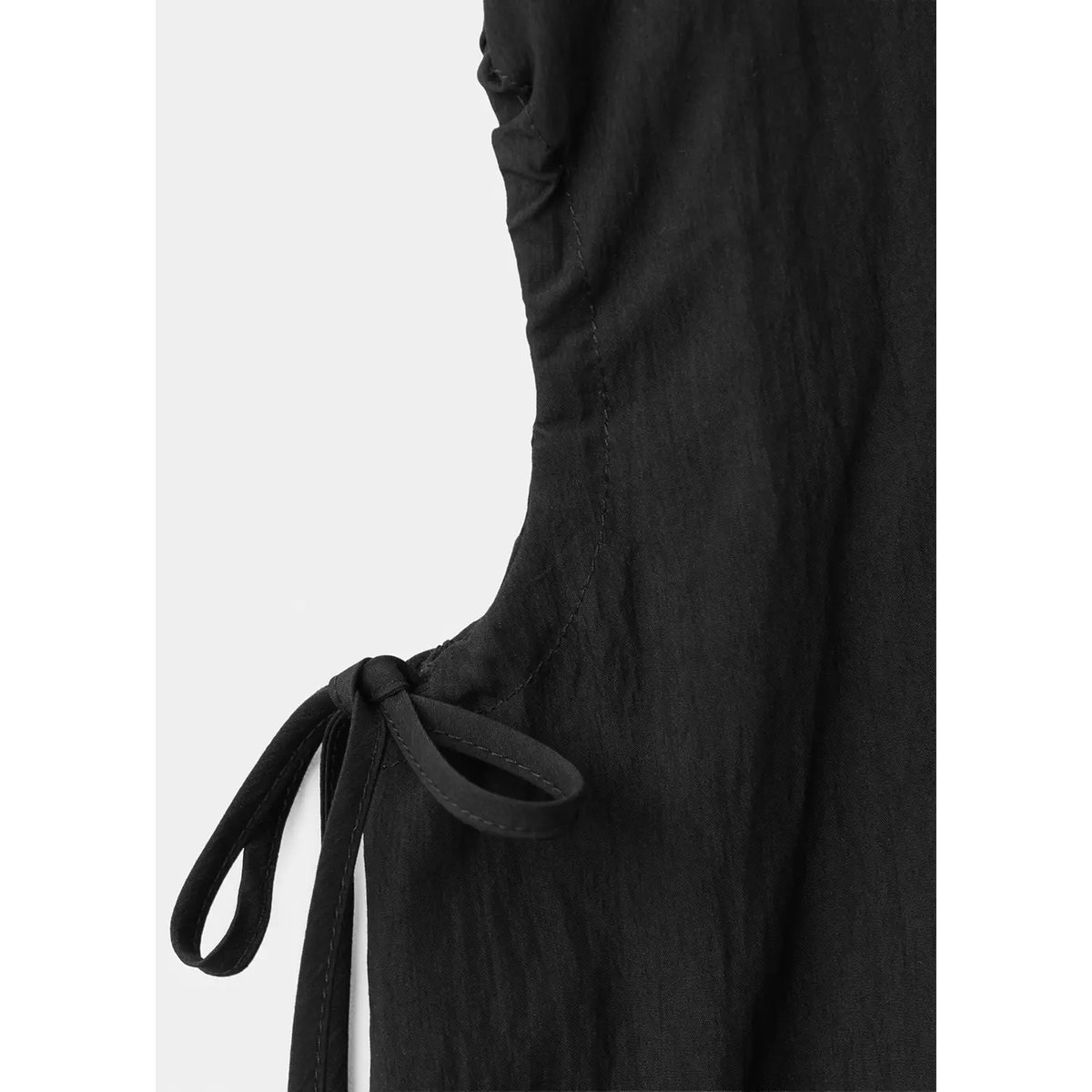 Robe dévorée effet froissé noir, MANGO