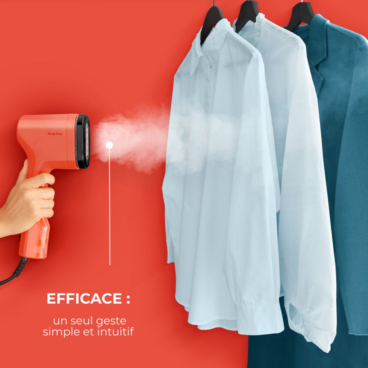 Défroisseur vapeur DT2022C0 Pure Pop Corail couleur unique, CALOR