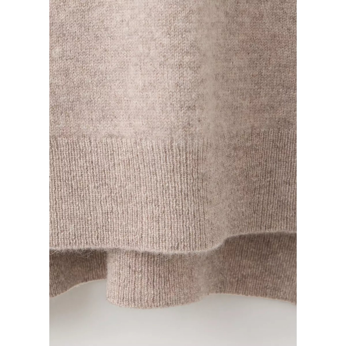Pull-over 100 % cachemire col montant beige, MANGO