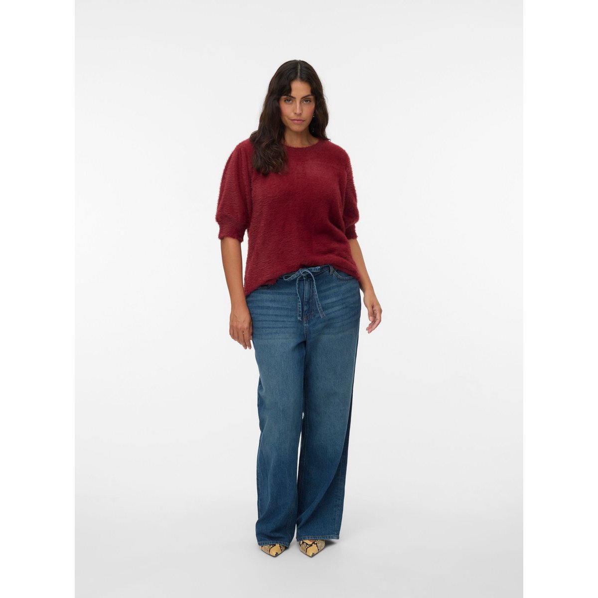 Jean À Coupe Large medium blue denim, VERO MODA