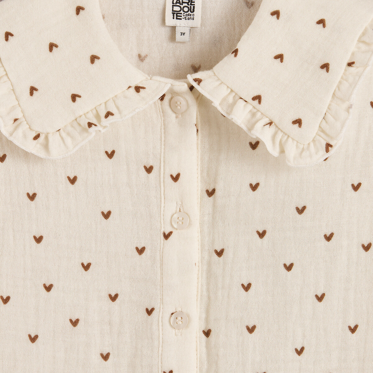 3-Piece Outfit, Jumper, Leggings and Blouse ecru print+beige+blue, LA REDOUTE COLLECTIONS