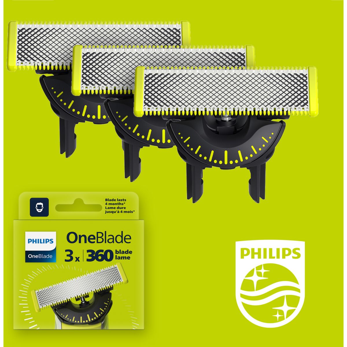 Lame one blade Pour Tondeuse OneBlade 360 x3 QP430/50 couleur unique, PHILIPS