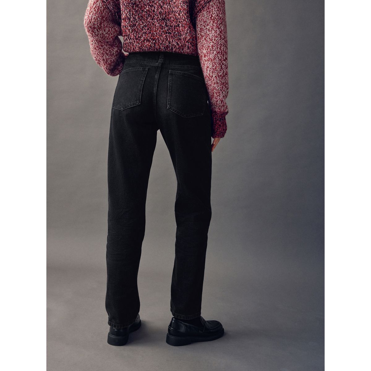 Jeans de jambe droite noir, NEXT