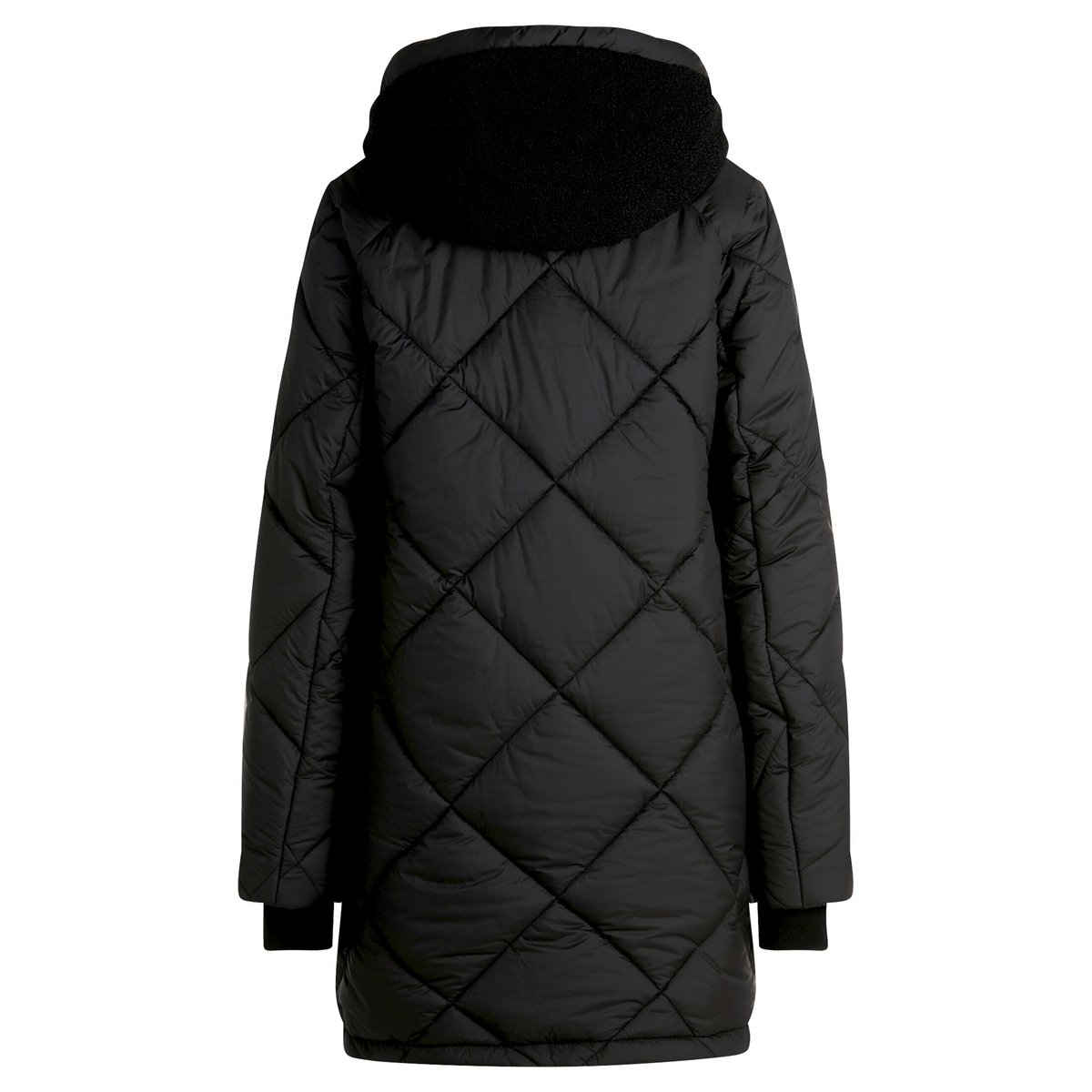 Veste matelassée en peluche noir, CARTOON