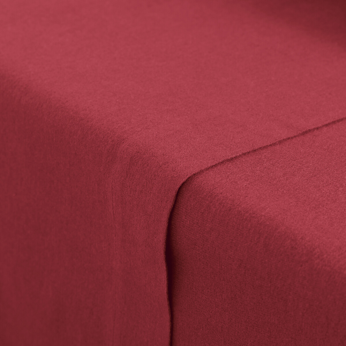 Clara Brushed Cotton Flat Sheet burgundy, LA REDOUTE INTERIEURS