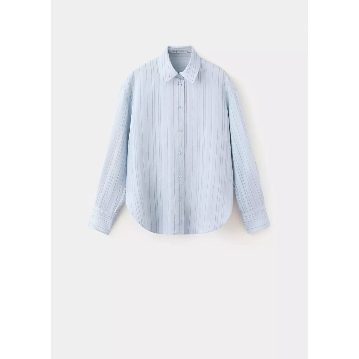 Chemise oversize à rayures bleu, MANGO