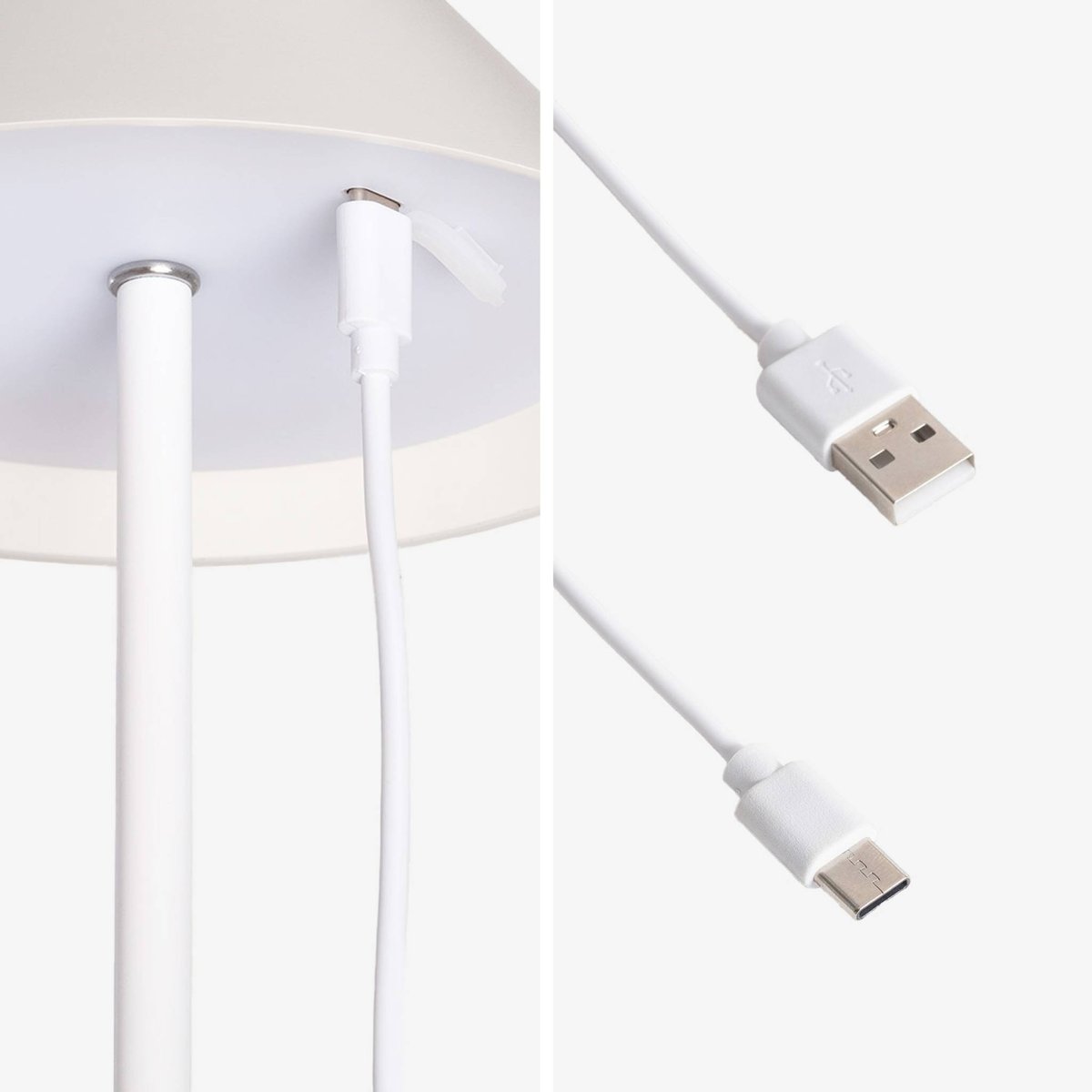 Lampe de table intérieur/extérieur LED sans fil H 32cm ADAM blanc, SWEEEK