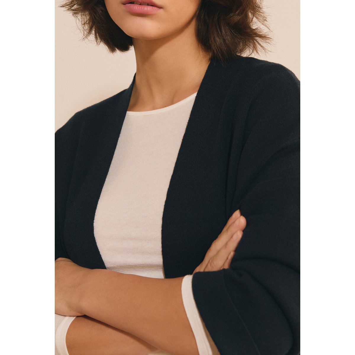 ETAM PULL SAID MANTEAU - LONG encre, ETAM