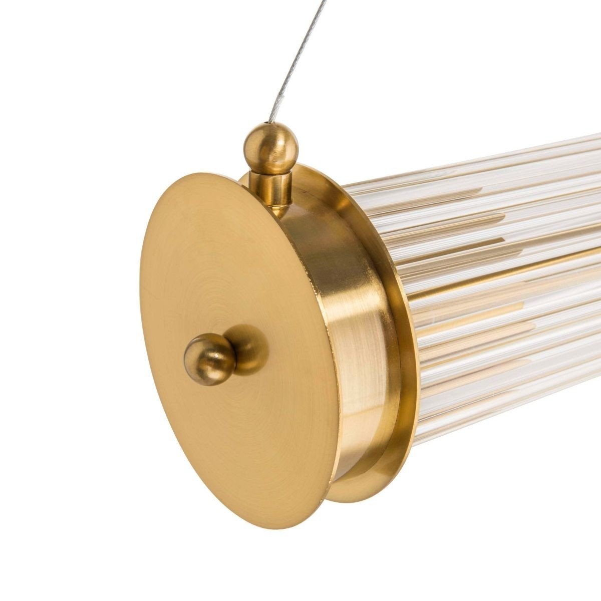 Suspension tube double verre métal laiton laiton, SIGNATURE