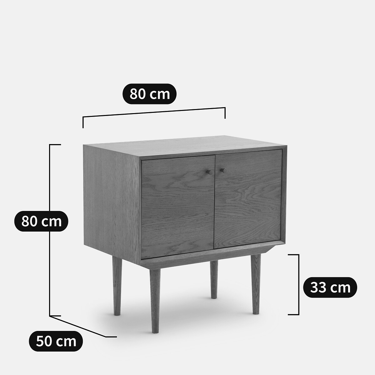 Quilda L80cm Vanity Unit medium oak, LA REDOUTE INTERIEURS