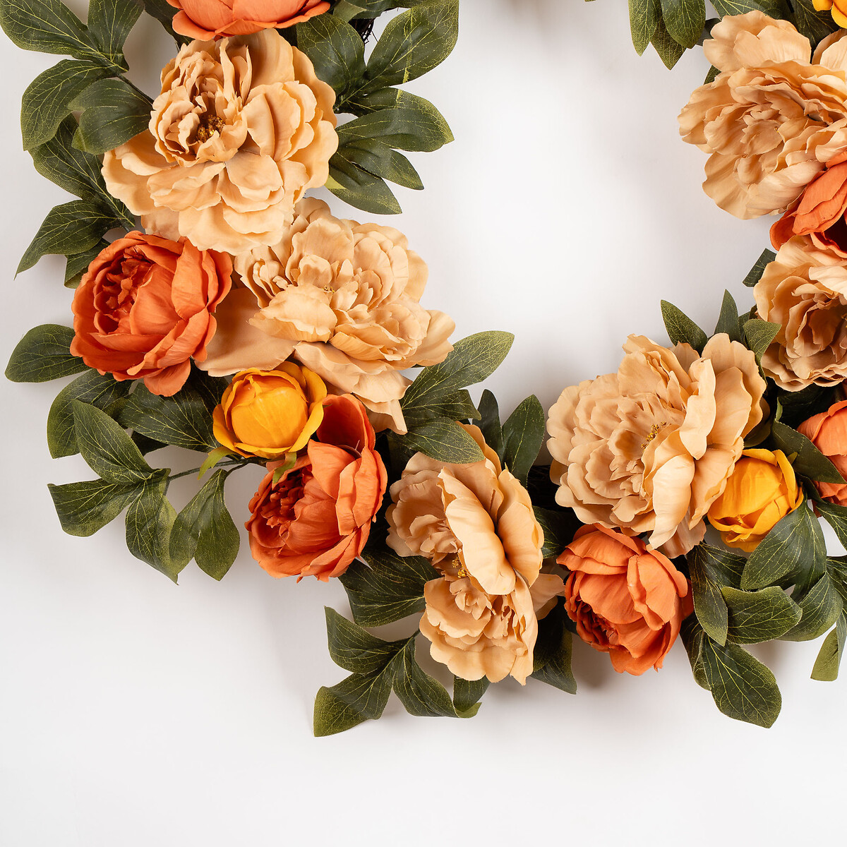 60cm Autumnal Flower Wreath yellow, SO'HOME