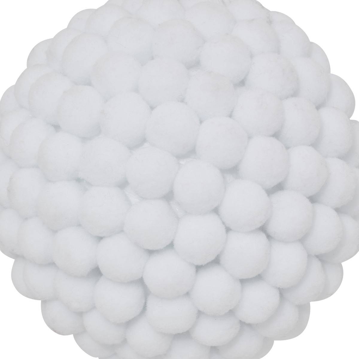 Boule de Noël en coton blanche D. 150 mm blanc, FEERIC LIGHTS & CHRISTMAS