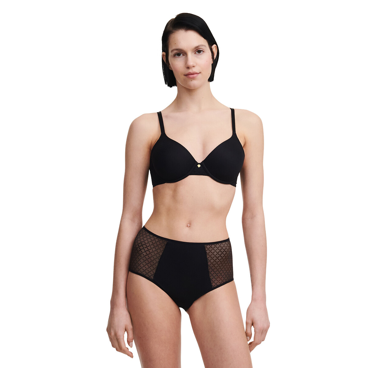 Bedekkende slip met hoge taille Norah Chic zwart, CHANTELLE
