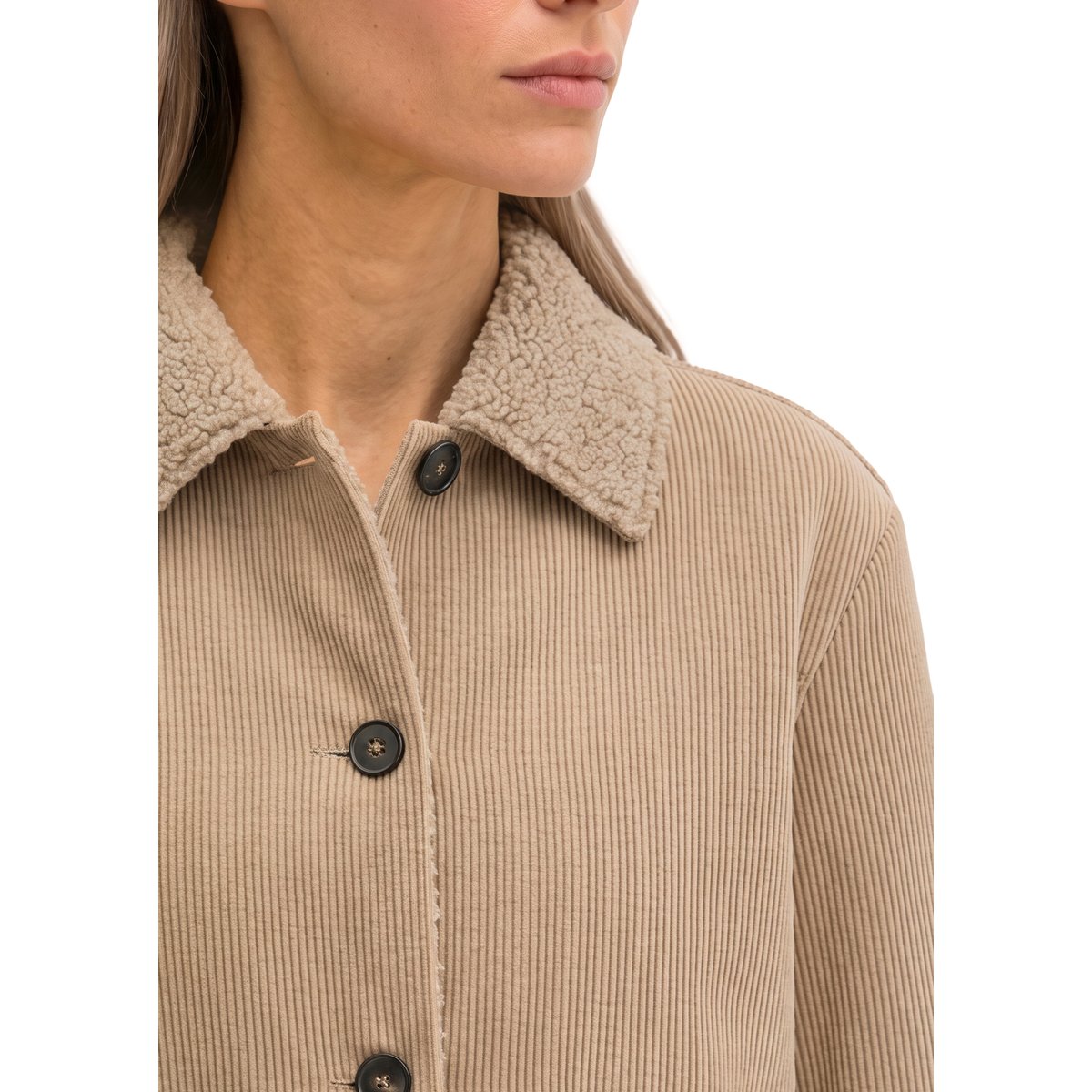 Veste d'extérieur coupe classique en cordon bouclé tressé beige, MARC O'POLO