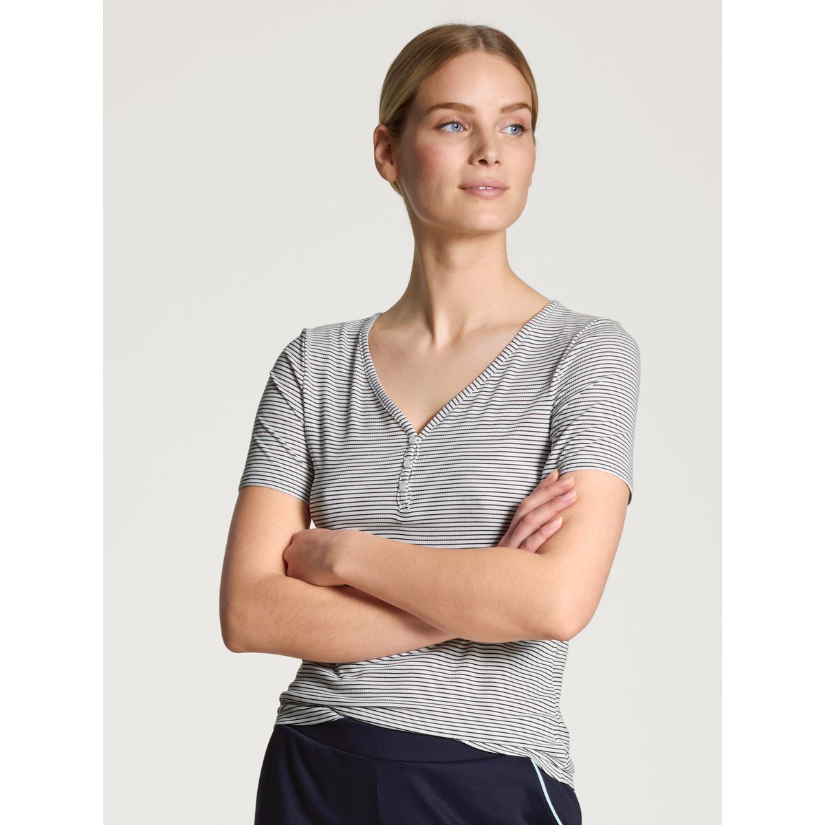 Chemise à manches courtes manches courtes Modal FAVOURITES bleu lapis foncé, CALIDA