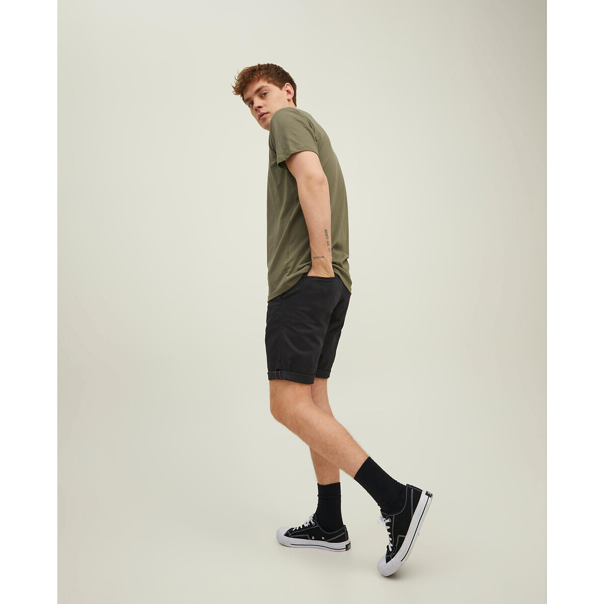 Short droit Bowie noir, JACK & JONES