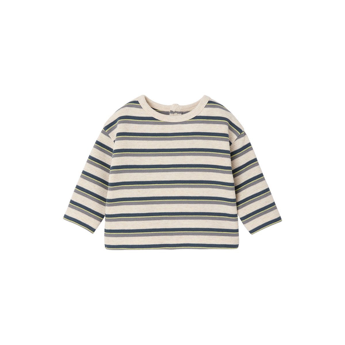 T-shirt manches longues beige chiné, VERTBAUDET