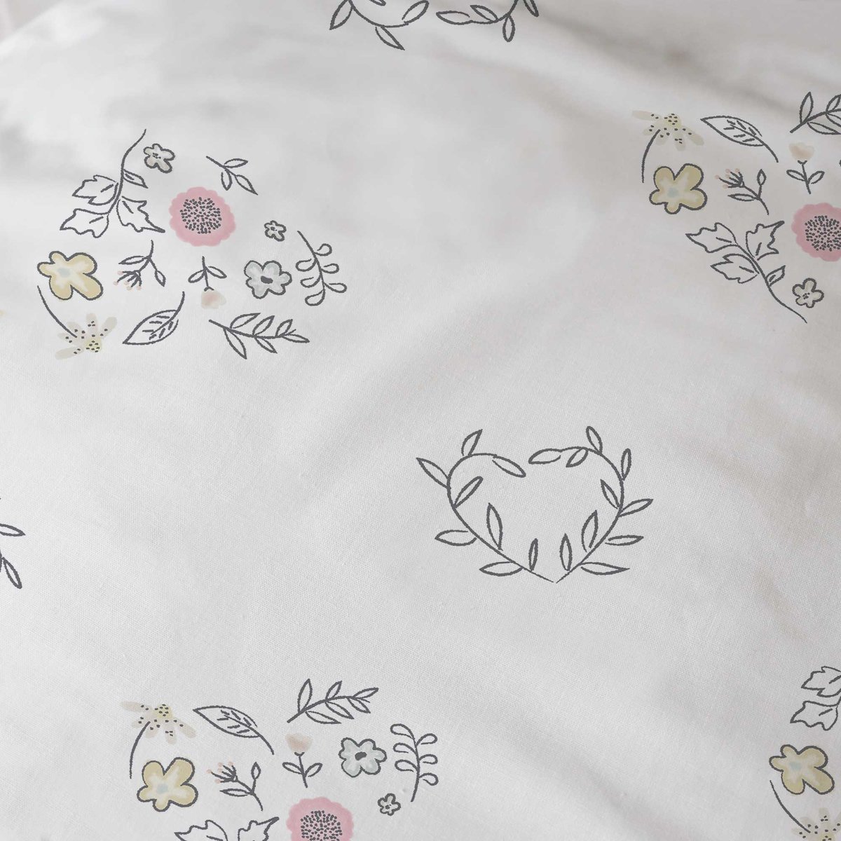 Drap-housse imprimé 100% coton, Aristochats Champêtre blanc, DISNEY ANIMAUX