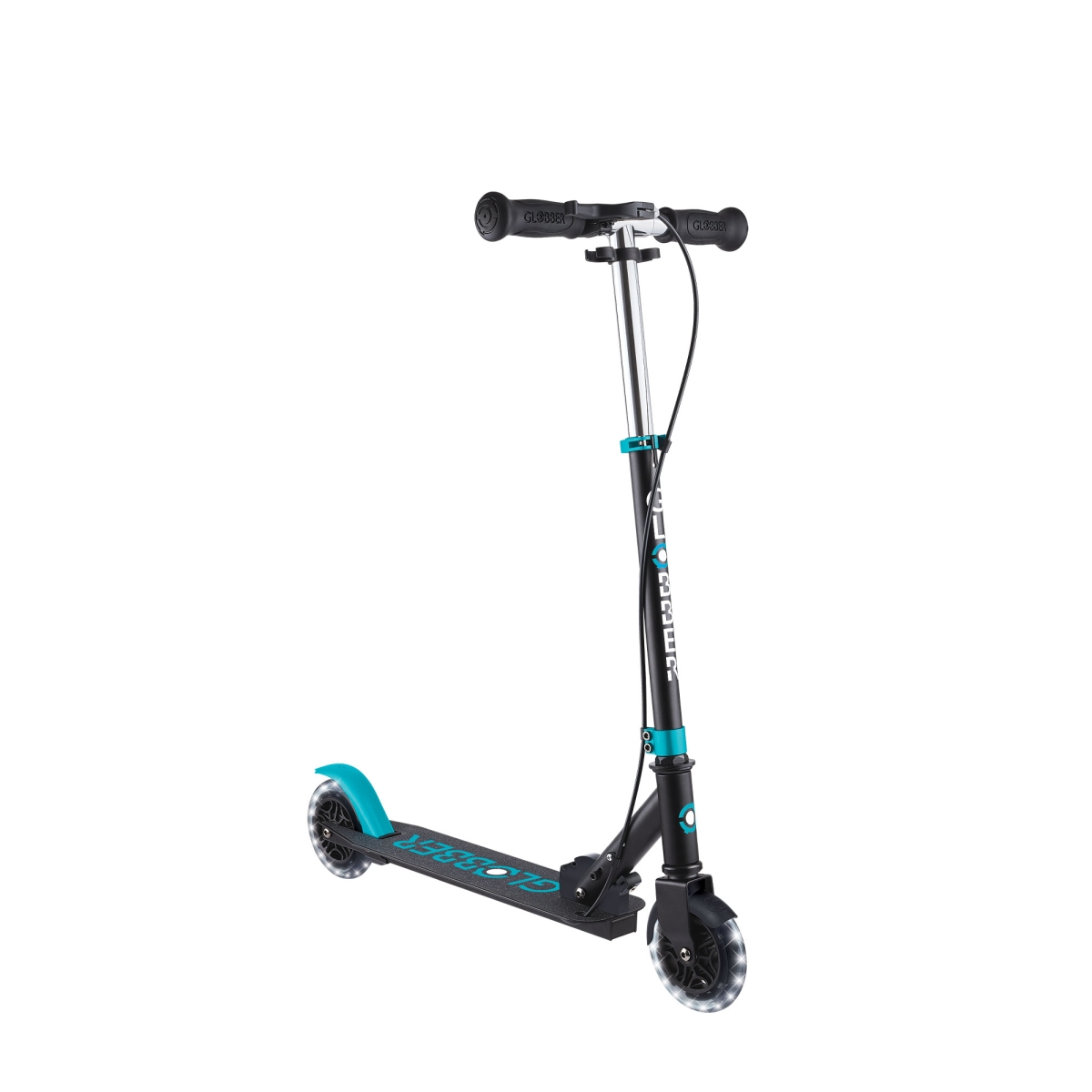 Trottinette 2 roues FLOW ELEMENT JUNIOR LIGHTS bleu canard, GLOBBER