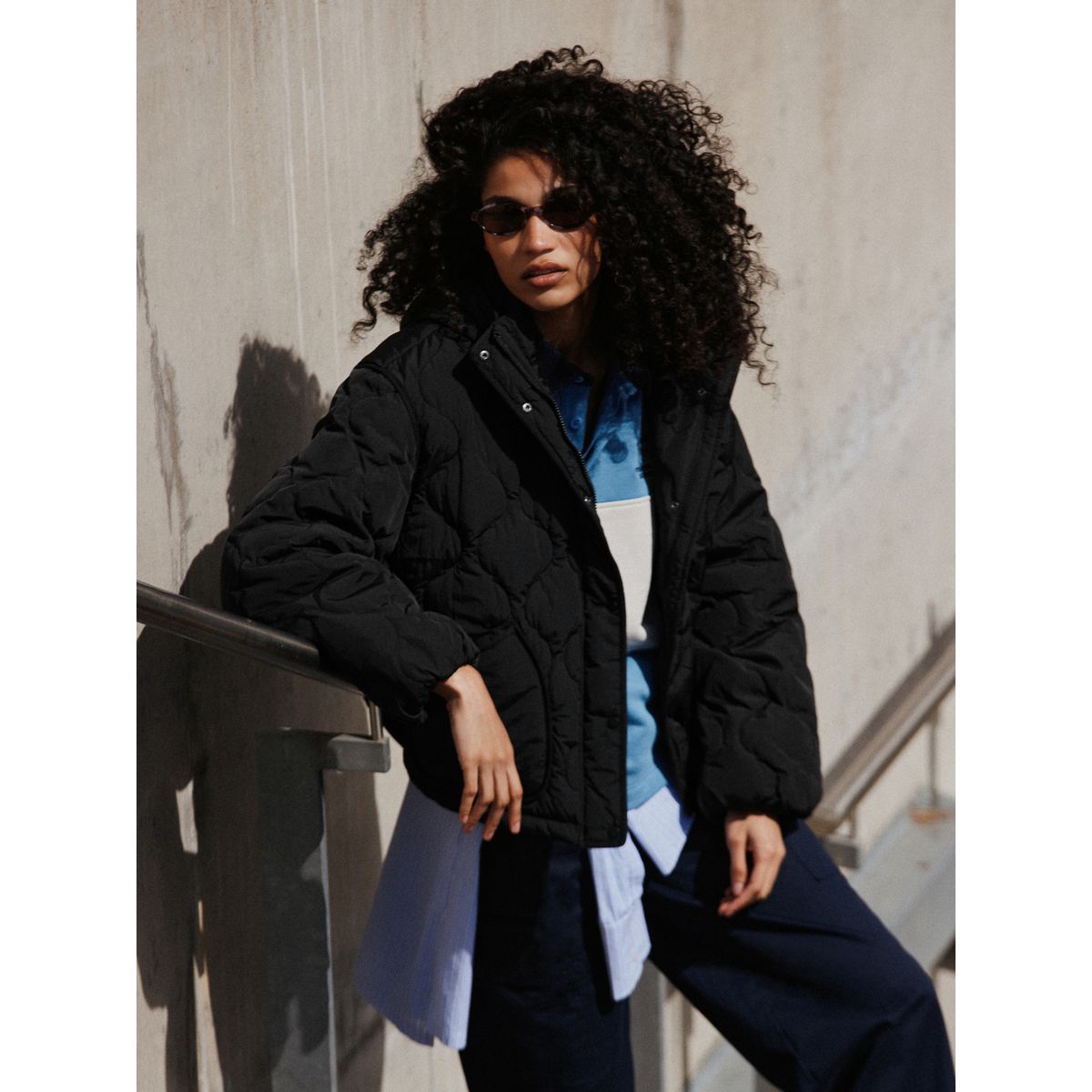 Veste matelassée légère noir, NEXT