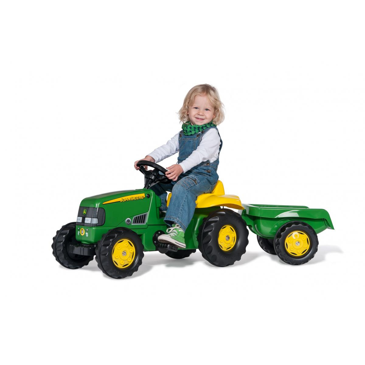 Tracteur a Pedales rollyKid John Deere vert, ROLLY TOYS