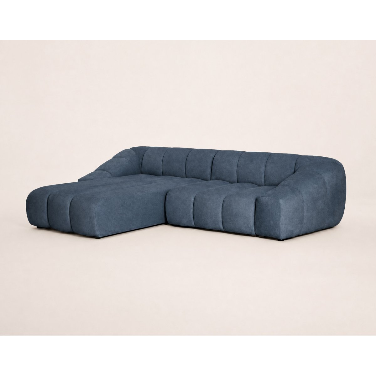 Canapé d'Angle réversible 4 places - AVA bleu, BEST MOBILIER