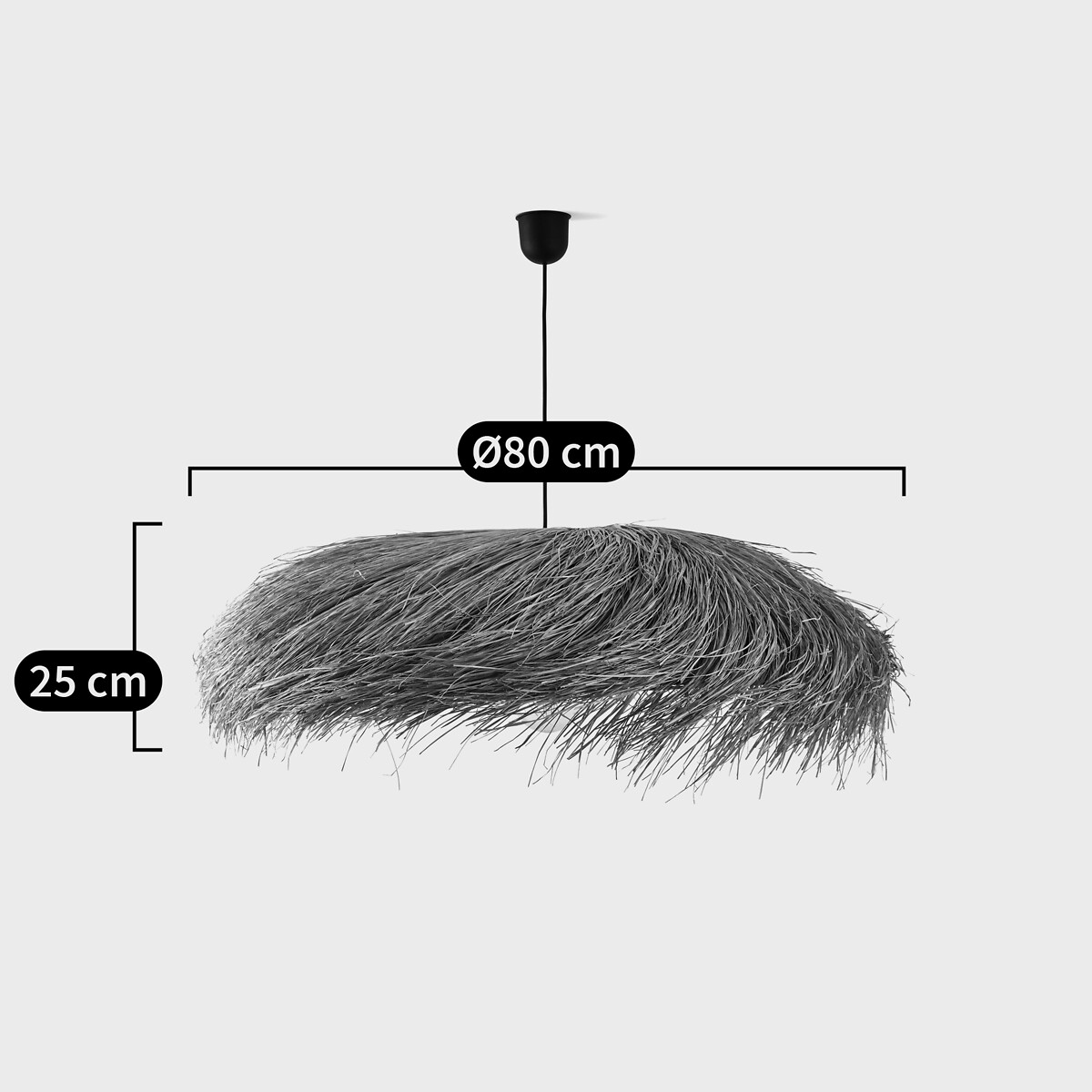 Suspension fibres de panama Ø80 cm, Samaï naturel, LA REDOUTE INTERIEURS