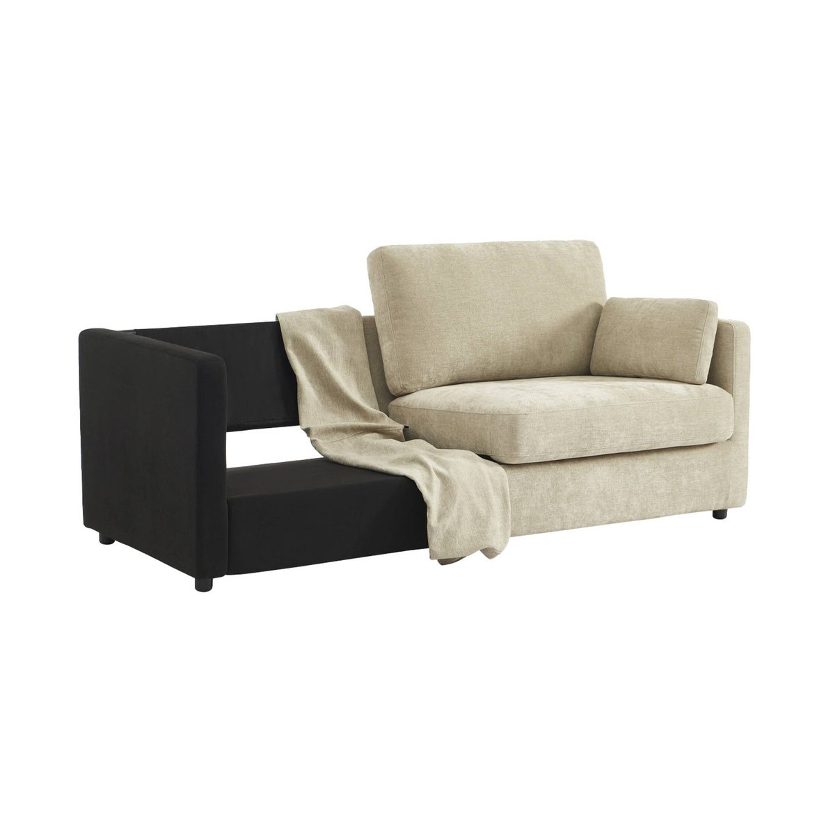 Housse en tissu pour canapé 2 places Neo NEO blanc, SWEEEK