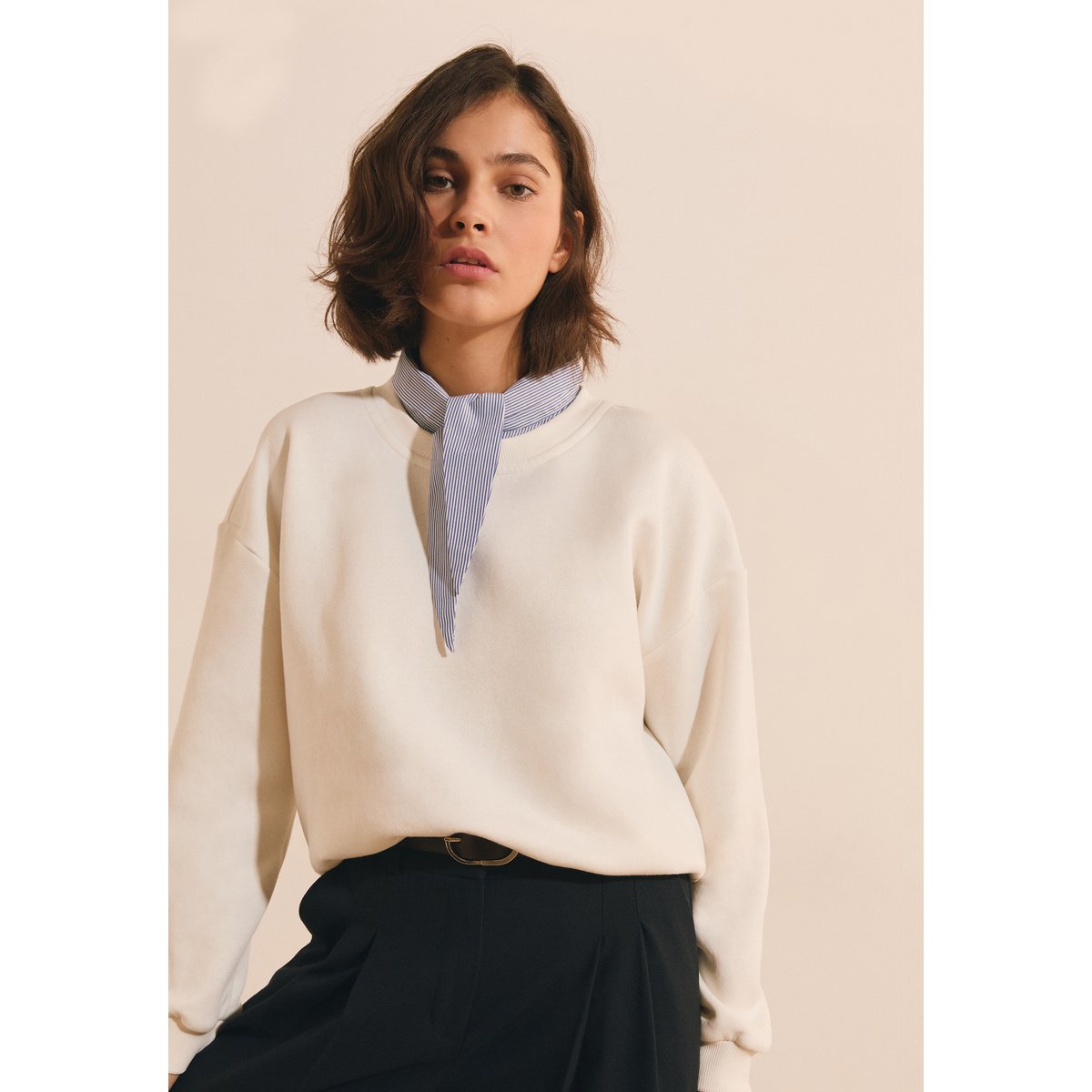 ETAM SWEATSHIRT ADELE - TSHIRT ML ecru, ETAM
