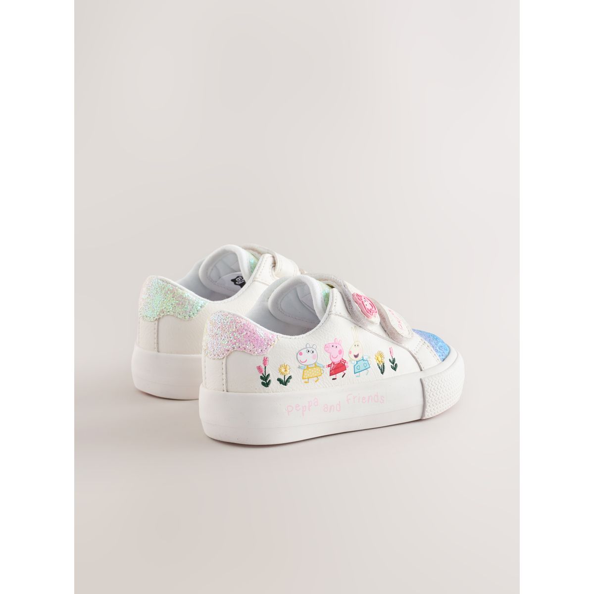 Baskets épaisses à scratch peppa pig blanc, NEXT