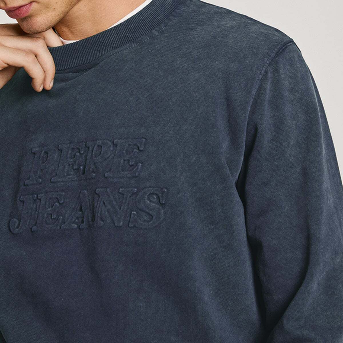 Sweat-Shirt Coupe Regular Avec Logo En Relief bleu sterling, PEPE JEANS