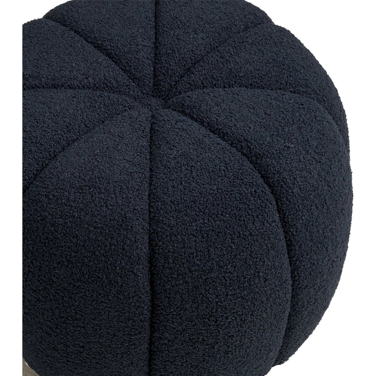 Pouf collection DOSSIVE en tissu teddy bleu marine, RECOLLECTION