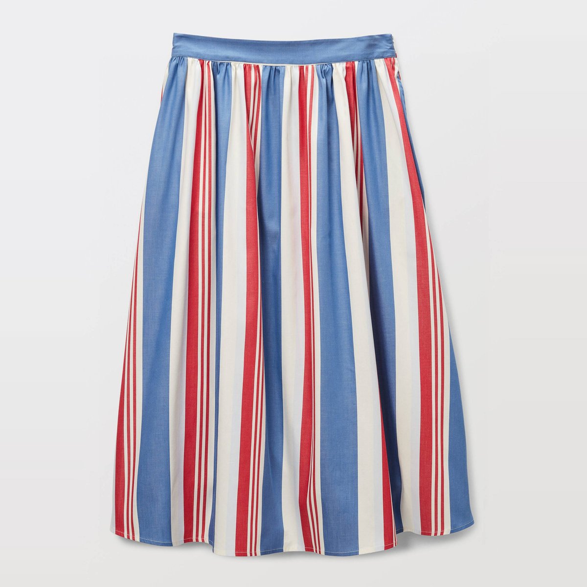 Jupe midi imprimée en coton BIO GOTS riviera, MONOPRIX