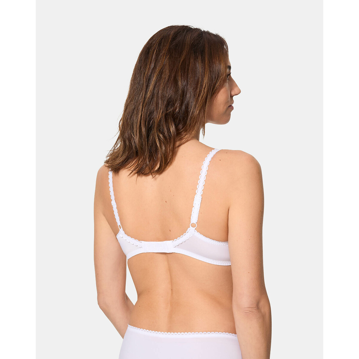 Omsluitende BH Flower Elegance micro wit, PLAYTEX