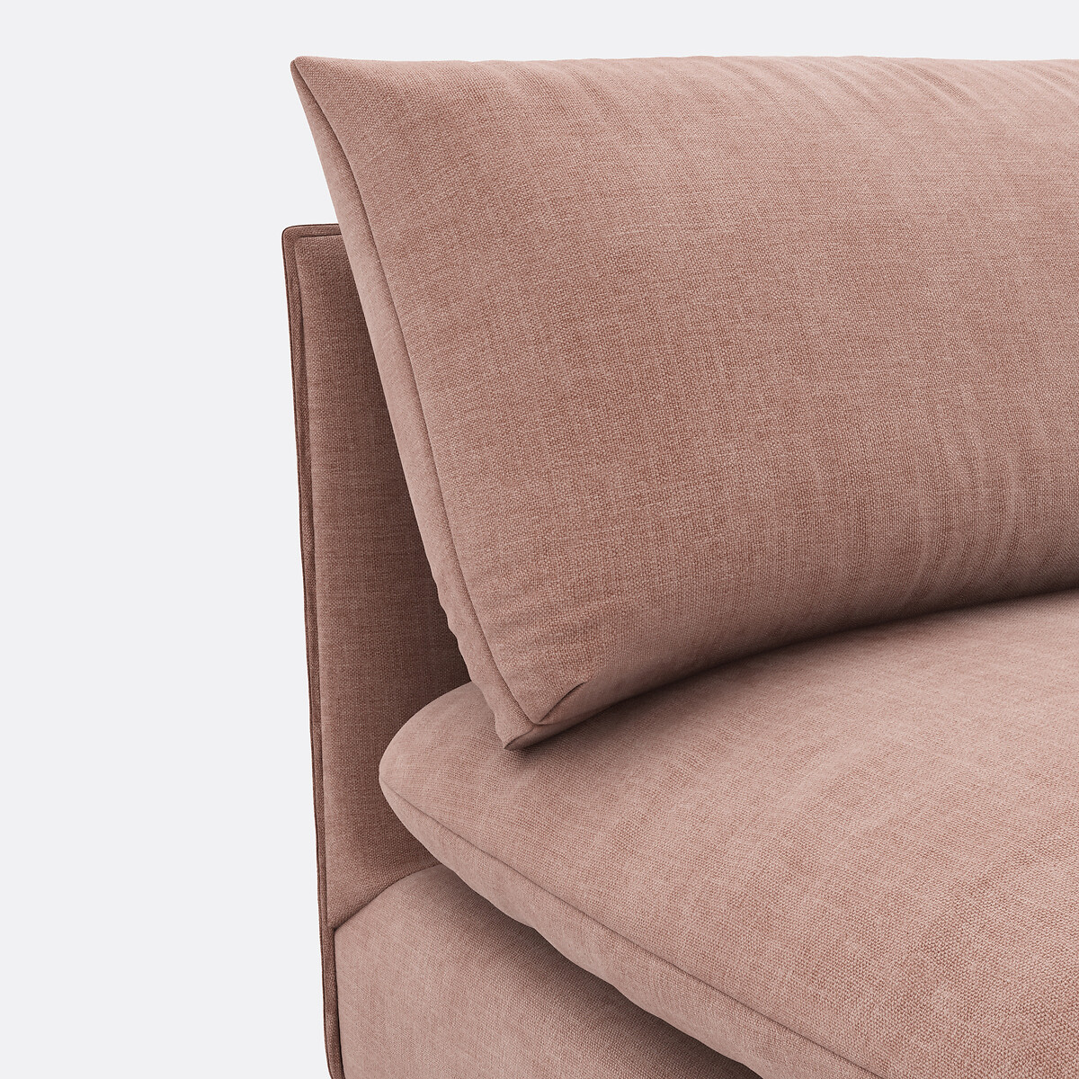 Módulo de asiento para sofá modular, en tejido estructurado, MALO praliné, LA REDOUTE INTERIEURS